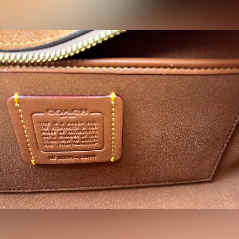NWOT🌸COACH Empire 34 Carryall Suede Shoulder Handle Bag in “Warm Brown” - Picture 11 of 15